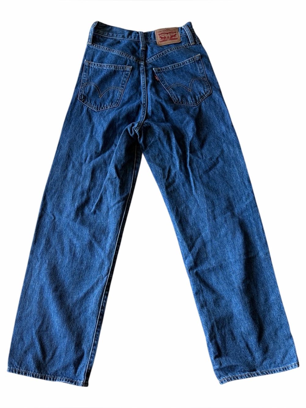 Levi's High Waisted Straight Leg Medium Wash Blue Jeans Size 24 - Picture 3 of 12